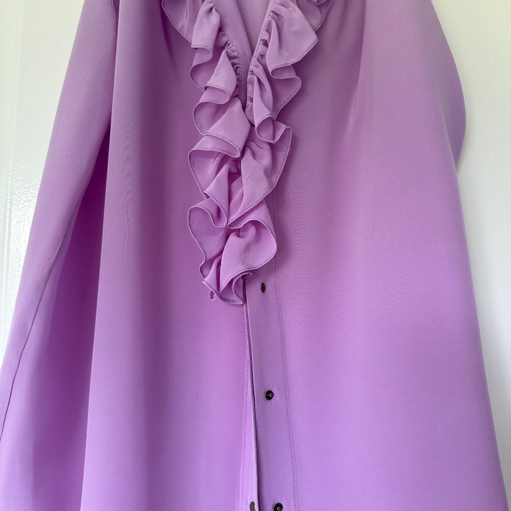Lavender Ramy Brooke Ruffle Blouse - Picture 2 of 5